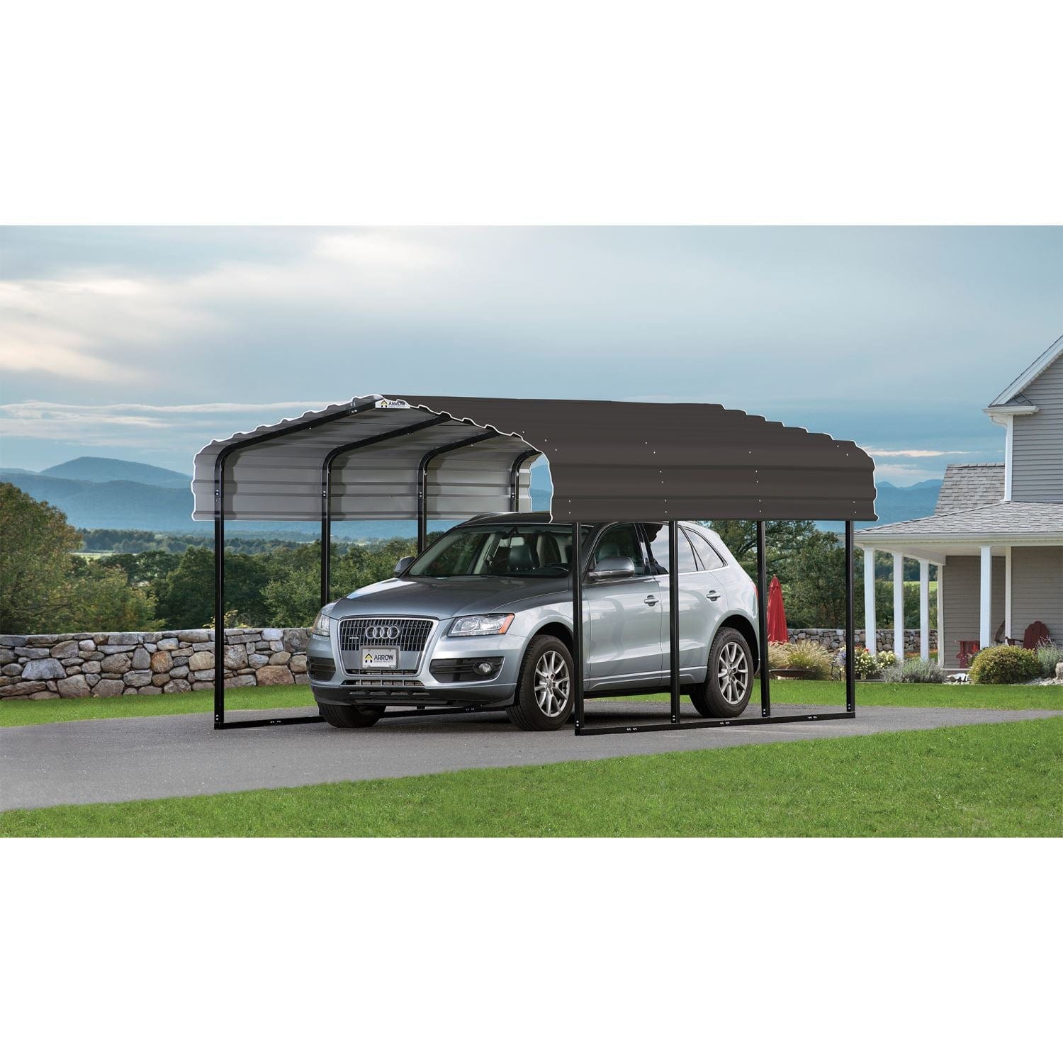 Arrow | Carport 10x24x7 ft Charcoal CPHC102407