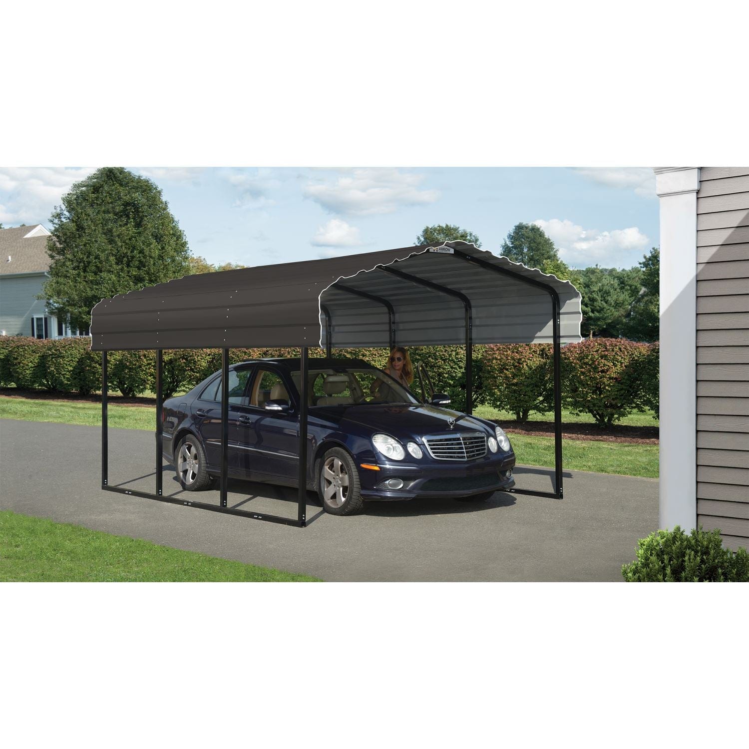 Arrow | Carport 10x29x7 ft Charcoal CPHC102907