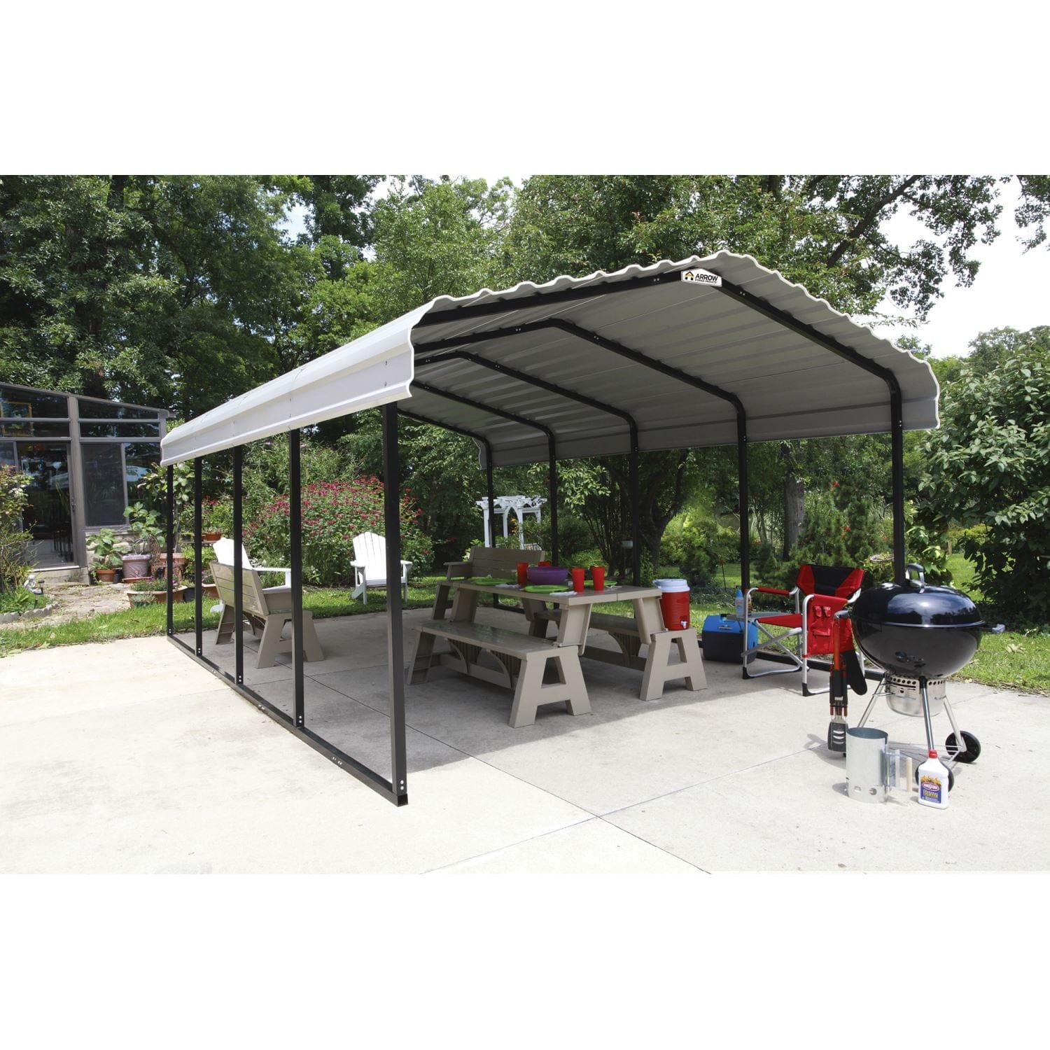 Arrow | Carport 12x24x7 ft Eggshell CPH122407