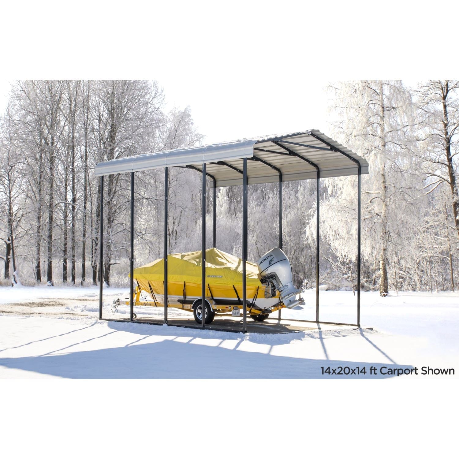 Arrow | Carport 14x24x14 ft Charcoal CPHC142414