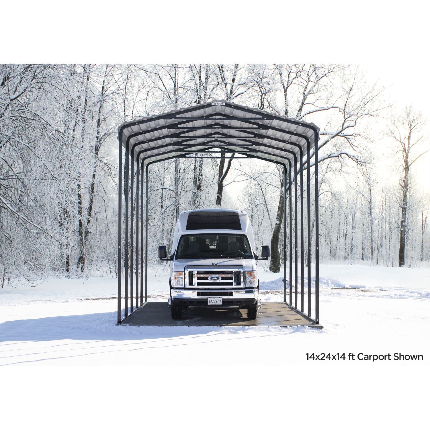 Arrow | Carport 14x24x14 ft Eggshell CPH142414