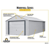 Arrow | Murryhill 14x21 ft. Garage, Steel Storage Building, Prefab Storage Shed BGR1421FG