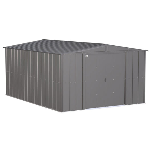 Arrow | Classic Steel Storage Shed, 10x14 ft., Charcoal CLG1014CC