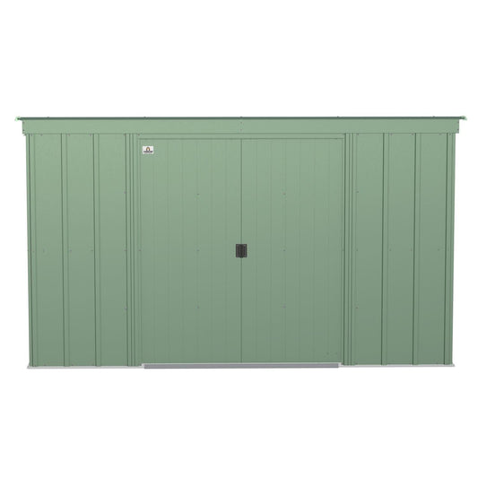 Arrow | Classic Steel Storage Shed, 10x4 ft., Sage Green CLP104SG