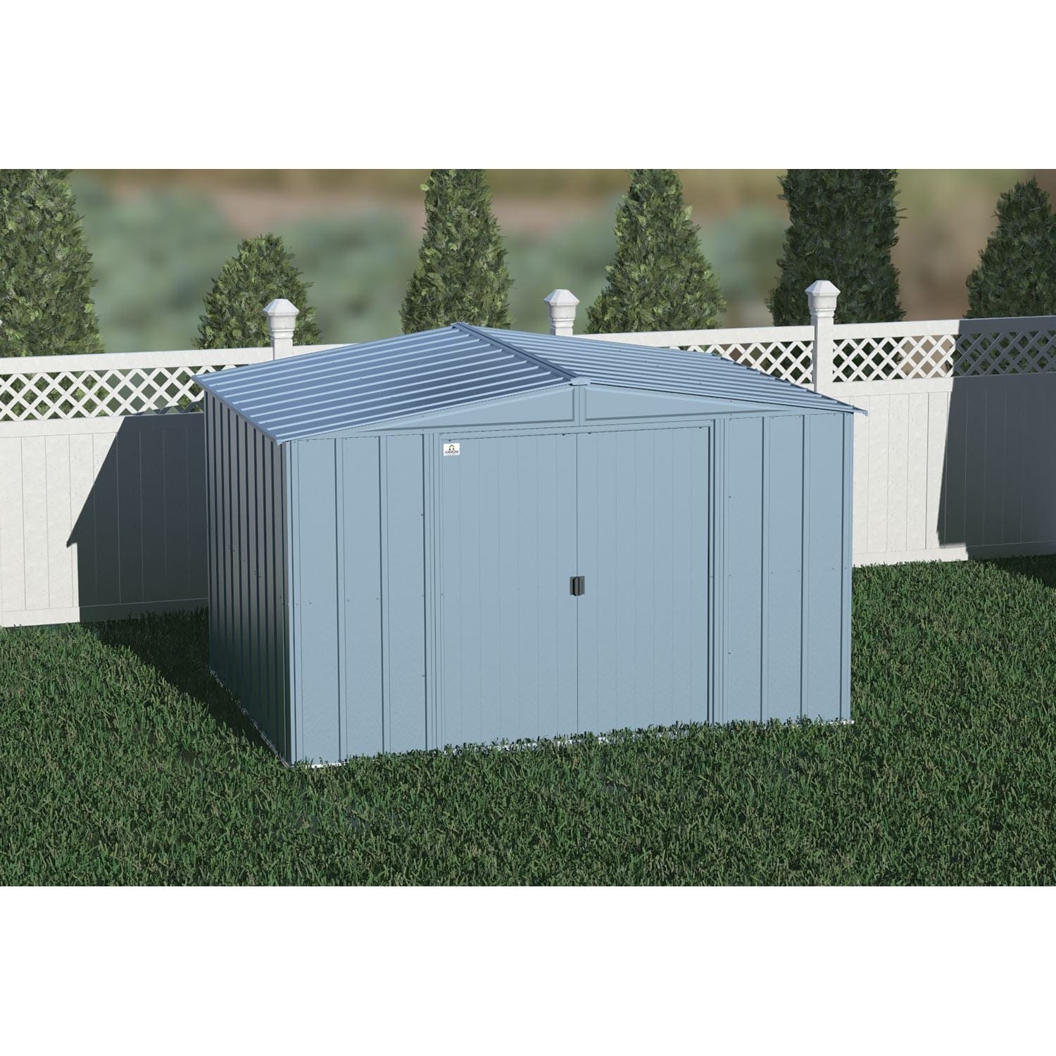 Arrow | Classic Steel Storage Shed, 10x8 ft., Blue Grey CLG108BG