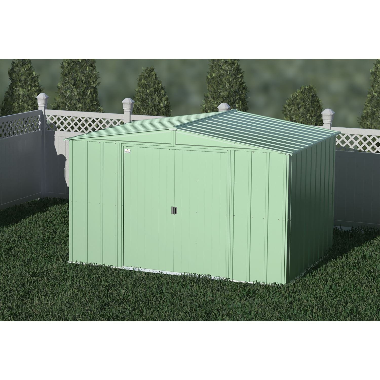 Arrow | Classic Steel Storage Shed, 10x8 ft., Sage Green CLG108SG