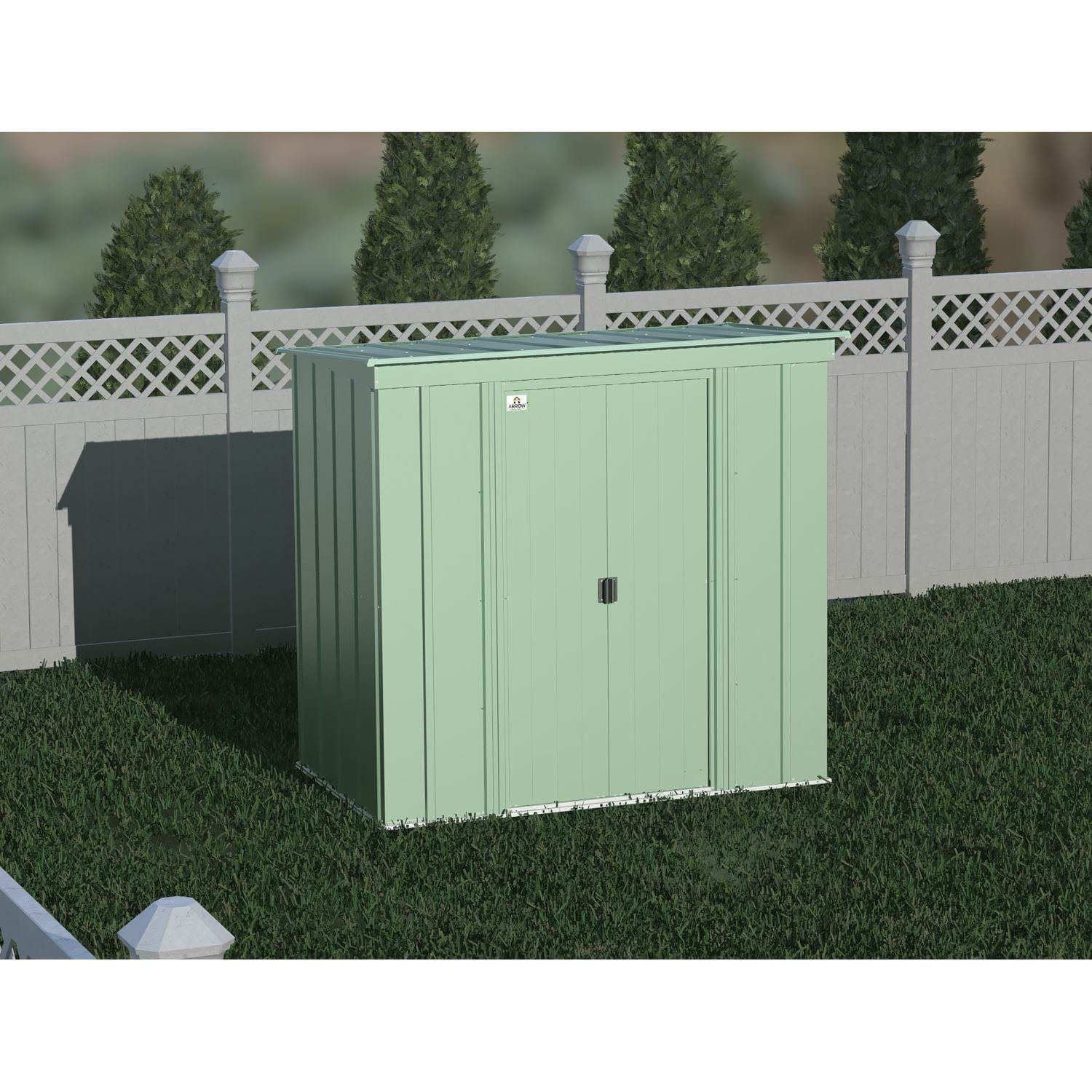 Arrow | Classic Steel Storage Shed, 6x4 ft., Sage Green CLP64SG