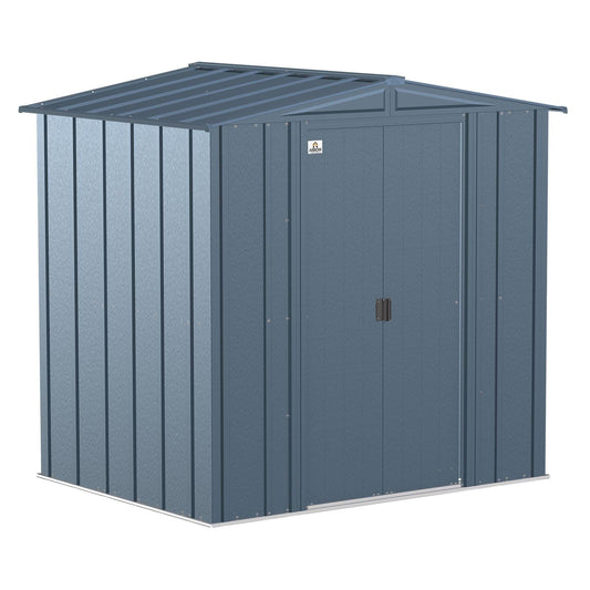 Arrow | Classic Steel Storage Shed, 6x5 ft., Blue Grey CLG65BG