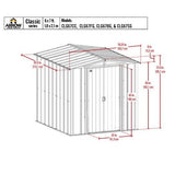 Arrow | Classic Steel Storage Shed, 6x7 ft., Charcoal CLG67CC