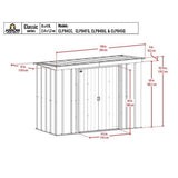 Arrow | Classic Steel Storage Shed, 8x4 ft., Charcoal CLP84CC