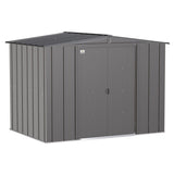 Arrow | Classic Steel Storage Shed, 8x6 ft., Charcoal CLG86CC