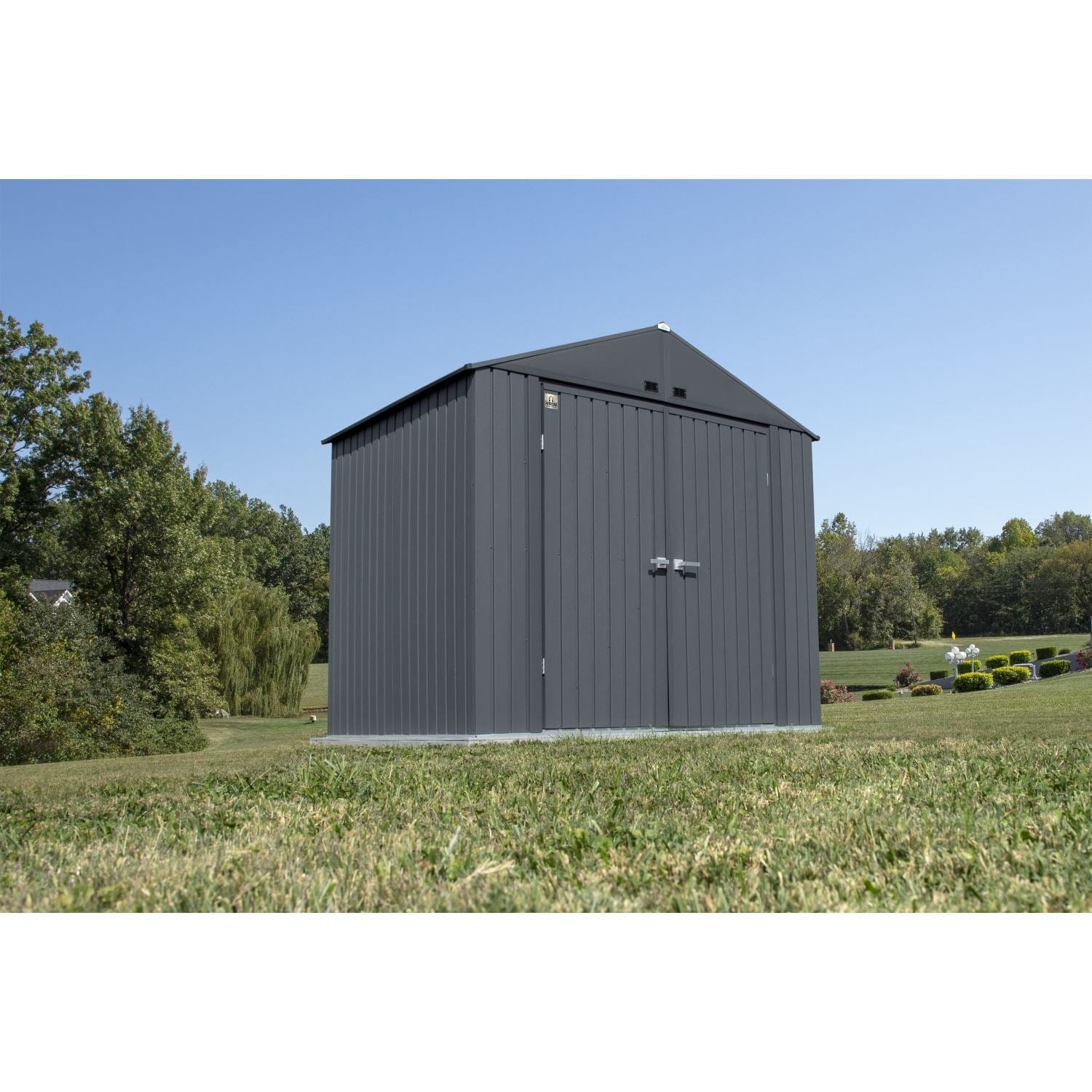 Arrow | Elite Steel Storage Shed, 8x6 ft. Anthracite EG86AN