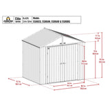 Arrow | Elite Steel Storage Shed, 8x6 ft. Anthracite EG86AN