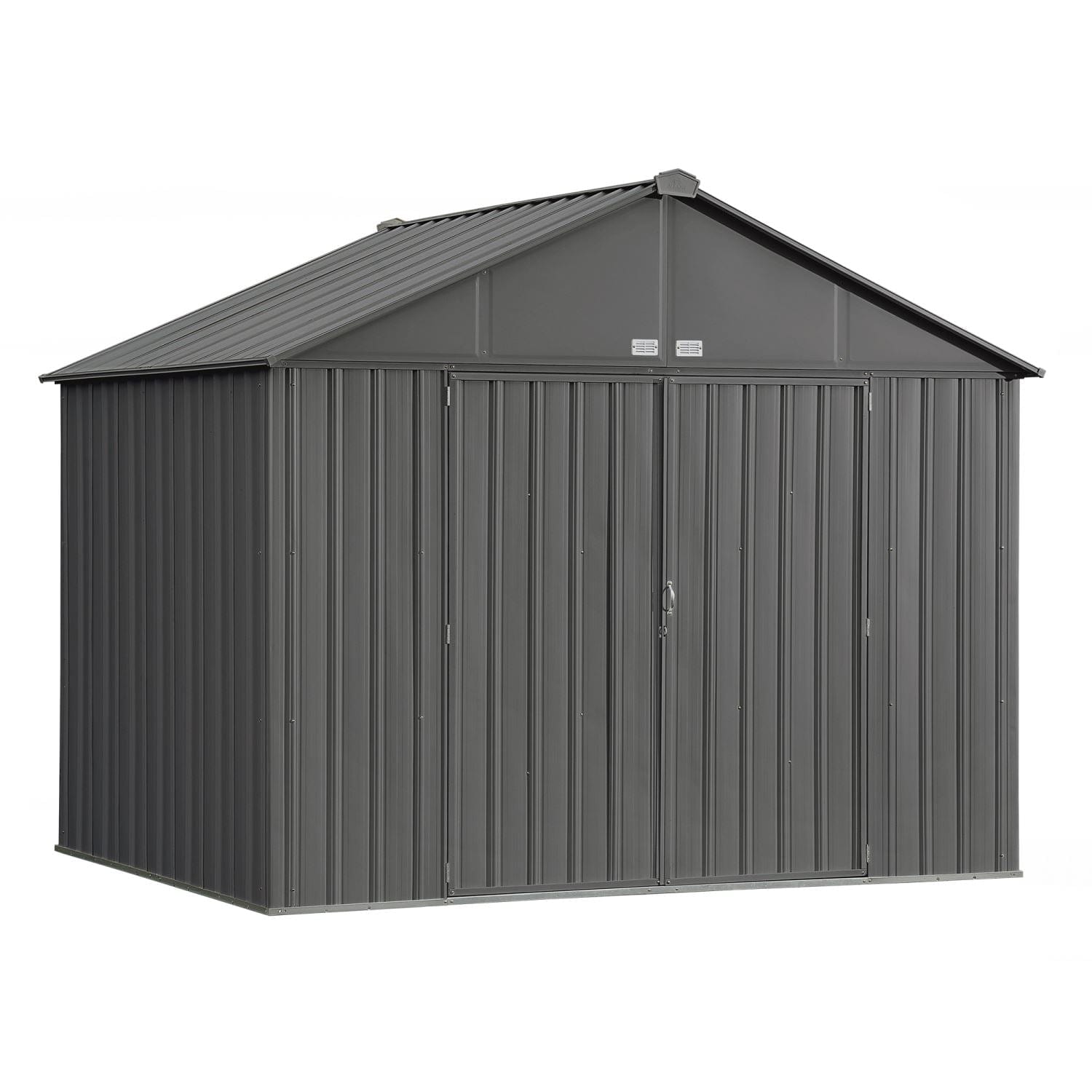 Arrow | EZEE Shed Steel Storage 10x8 ft. Galvanized Extra High Gable Charcoal EZ10872HVCC