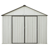 Arrow | EZEE Shed Steel Storage 10x8 ft. Galvanized Extra High Gable Cream with Charcoal Trim EZ10872HVCRCC-02