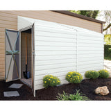 Arrow | Yardsaver 4x10 ft. Steel Storage Shed Pent Roof Eggshell YS410-A