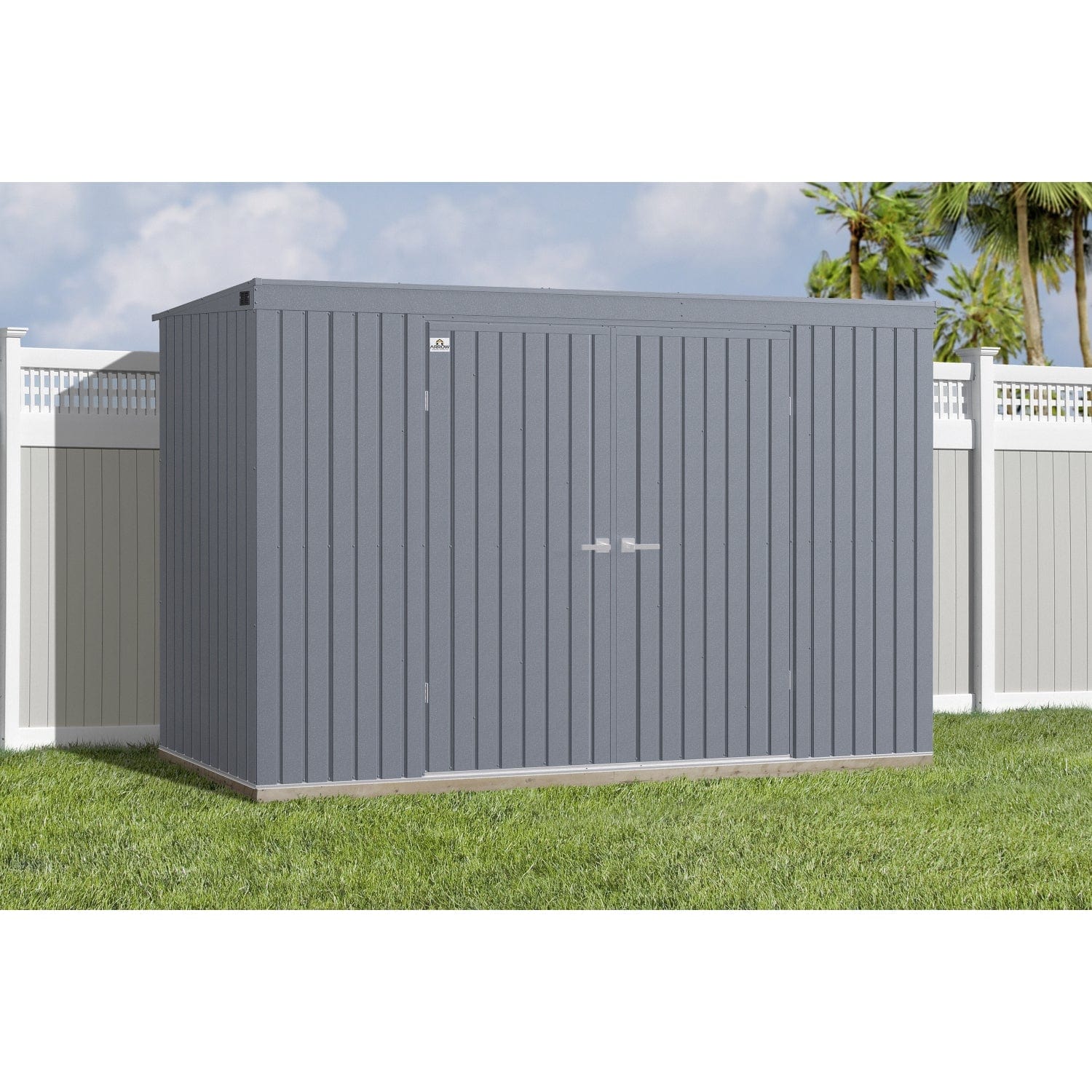 Arrow | Elite Steel Storage Shed, 10x4 ft. Anthracite EP104AN