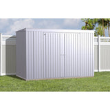 Arrow | Elite Steel Storage Shed, 10x4 ft. Silver