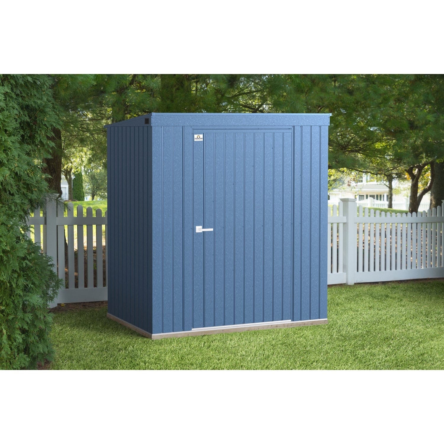 Arrow | Elite Steel Storage Shed, 6x4 ft. Blue Grey