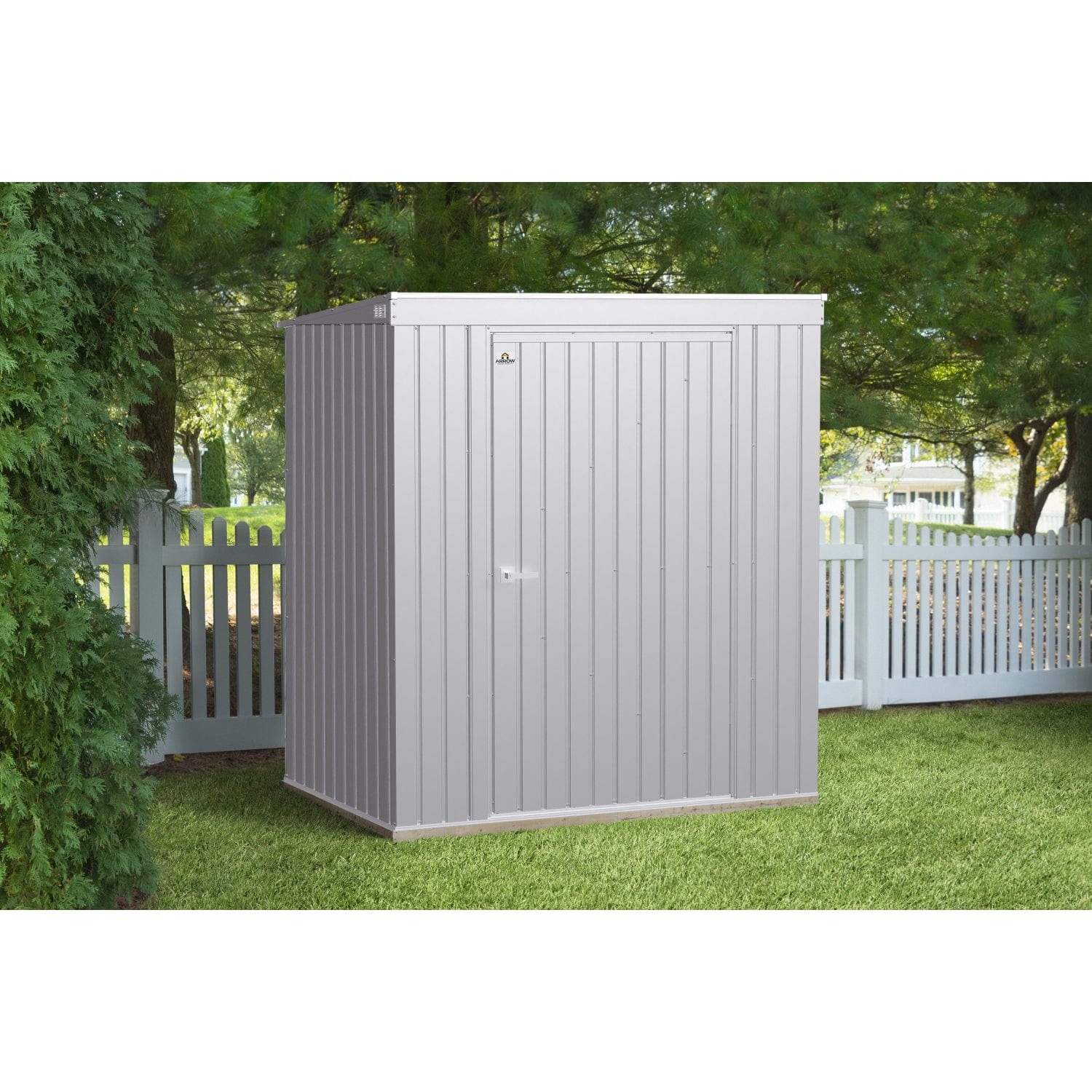 Arrow | Elite Steel Storage Shed, 6x4 ft. Silver EP64AB