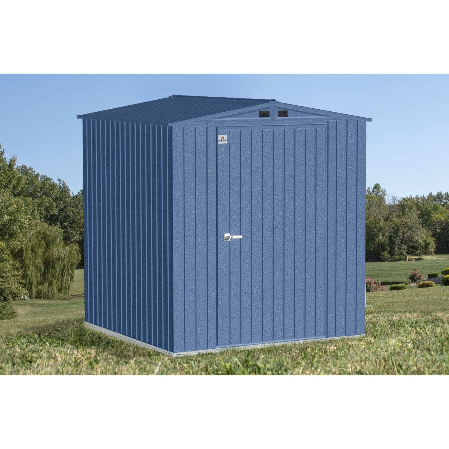 Arrow | Elite Steel Storage Shed, 6x6 ft. Blue Grey EG66BG