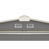 Arrow | EZEE Shed Steel Storage 6x5 ft. Galvanized Low Gable Charcoal with Cream Trim EZ6565LVCCCR