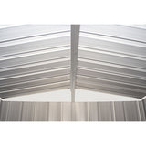 Arrow | EZEE Shed Steel Storage 6x5 ft. Galvanized Low Gable Cream with Charcoal Trim EZ6565LVCRCC