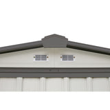 Arrow | EZEE Shed Steel Storage 6x5 ft. Galvanized Low Gable Cream with Charcoal Trim EZ6565LVCRCC