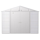 Arrow | Select Gable Roof Steel Storage Shed, 10x14 ft., Flute Grey SCG1014FG