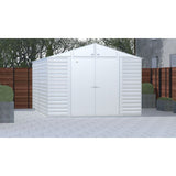 Arrow | Select Gable Roof Steel Storage Shed, 10x14 ft., Flute Grey SCG1014FG