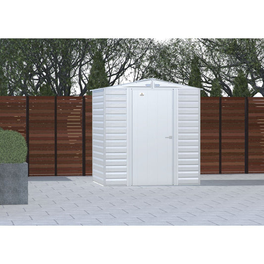 Arrow | Select Gable Roof Steel Storage Shed, 6x5 ft., Flute Grey SCG65FG