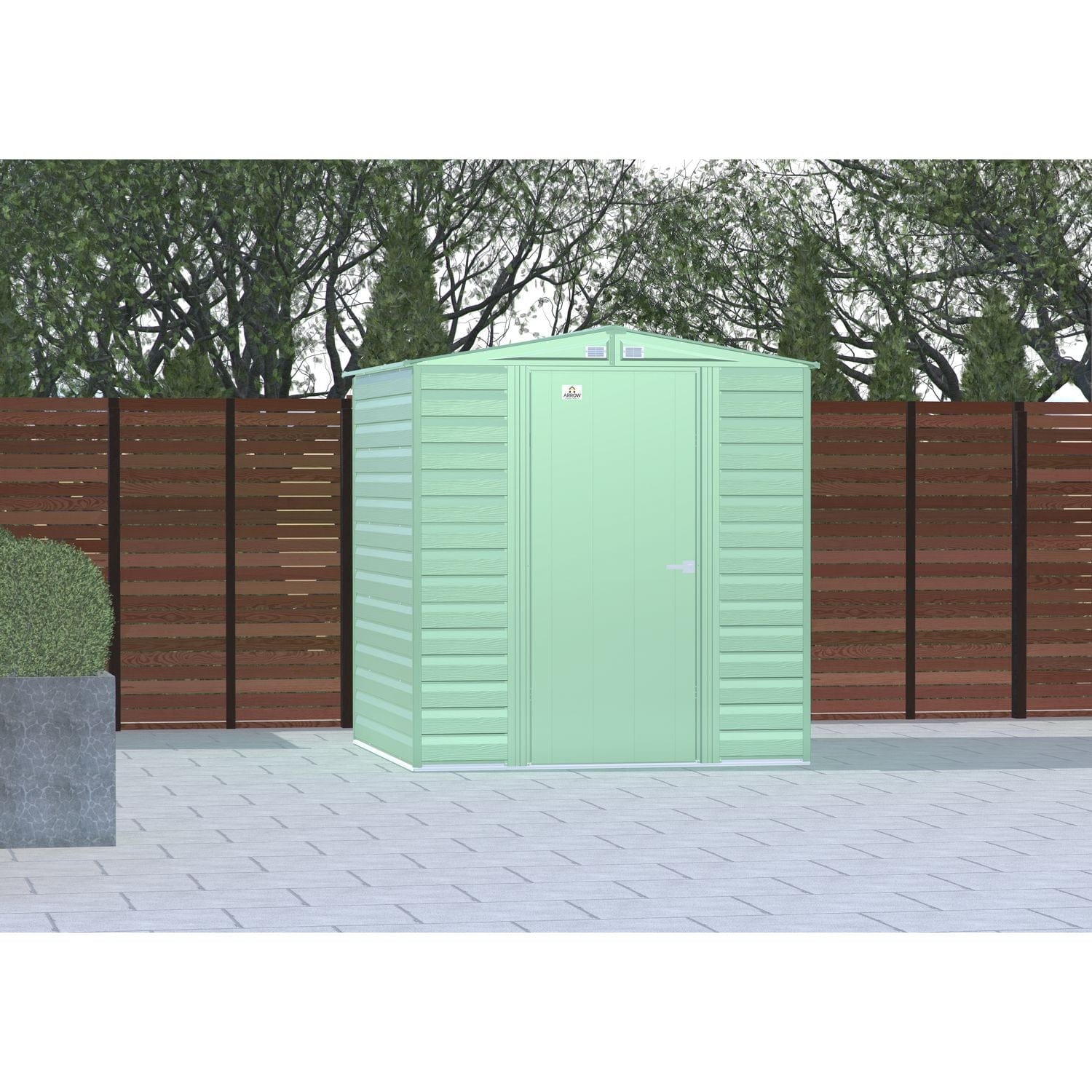 Arrow | Select Gable Roof Steel Storage Shed, 6x7 ft., Sage Green SCG67SG