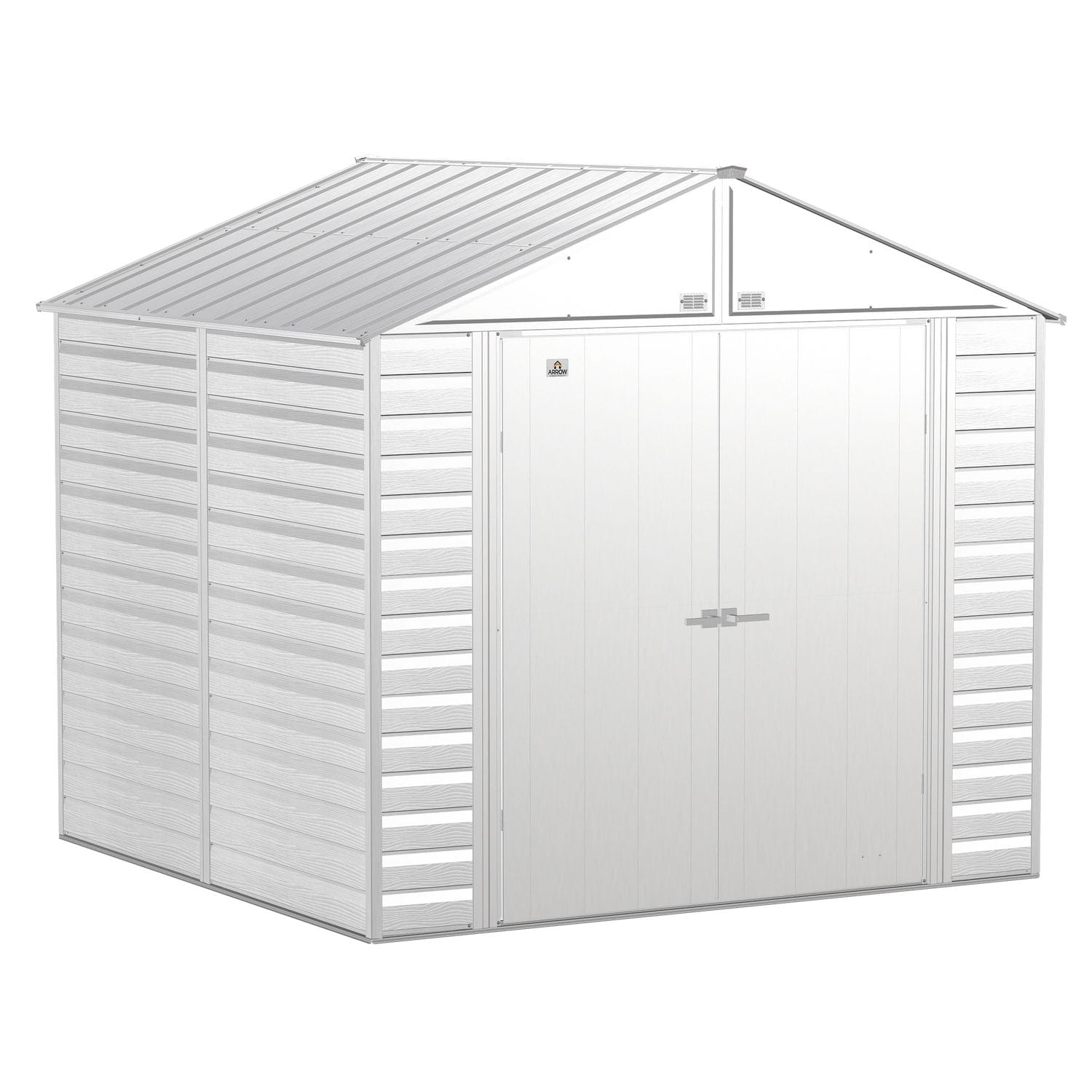 Arrow | Select Gable Roof Steel Storage Shed, 8x8 ft., Flute Grey SCG88FG