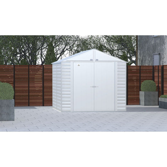 Arrow | Select Gable Roof Steel Storage Shed, 8x8 ft., Flute Grey SCG88FG