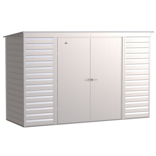 Arrow | Select Pent Roof Steel Storage Shed, 10x4 ft., Flute Grey SCP104FG