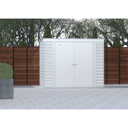 Arrow | Select Pent Roof Steel Storage Shed, 8x4 ft., Flute Grey SCP84FG