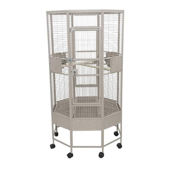 A&E Octagon Parrot Cage - AE-OCT3232-BLK