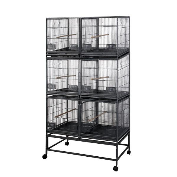 A&E Six Unit Cage with Dividers - AE-LOR4020-3BLK