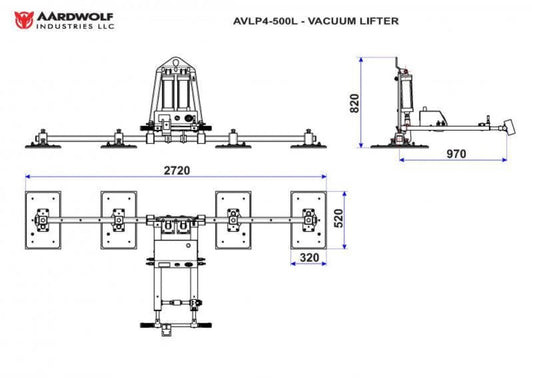 Aardwolf AVLP4PRO-500L Vacuum Lifter - AVLP4PRO-500L