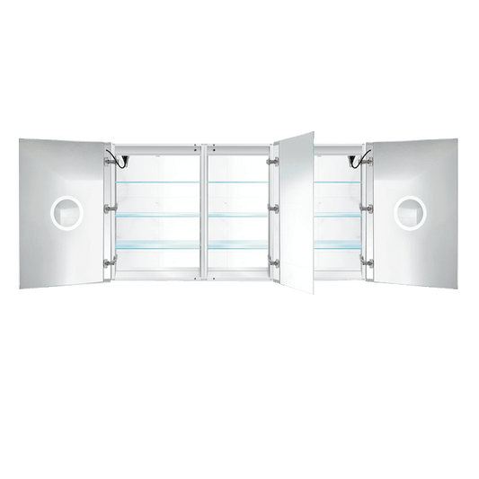 Krugg Svange 6036DLRR 60" X 36" Double LED Medicine Cabinet with Dimmer & Defogger SVANGE6036DLRR - Backyard Provider