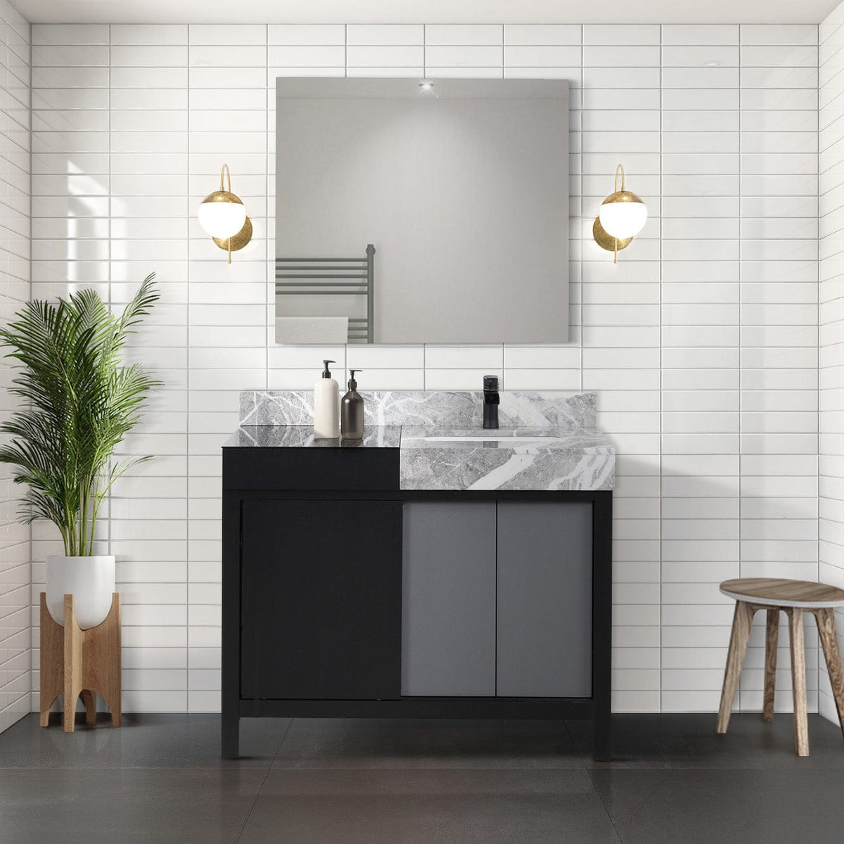 Zilara 42" Black and Grey Vanity - Backyard Provider
