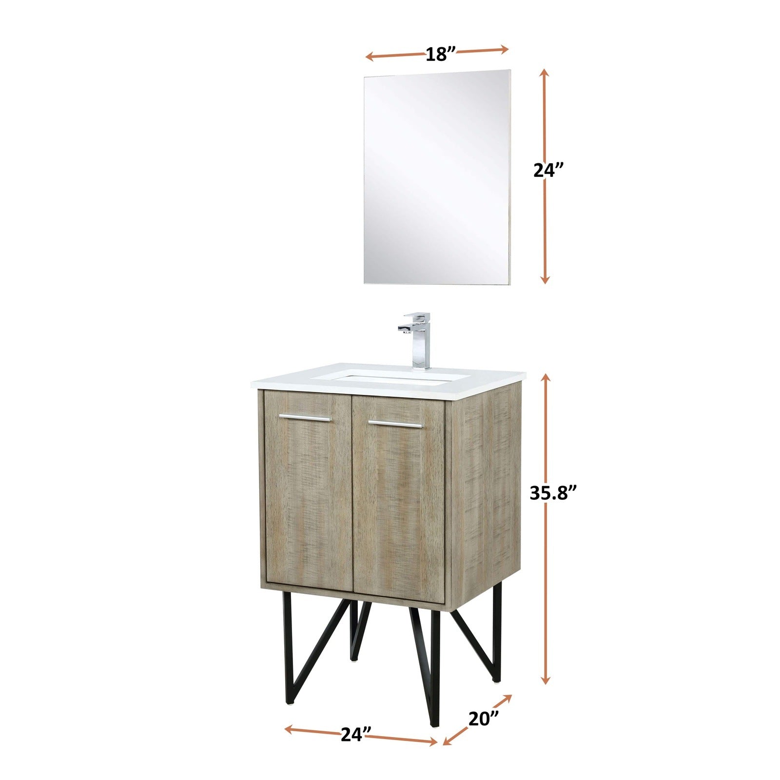 Lancy  24" Bathroom Vanity - Backyard Provider