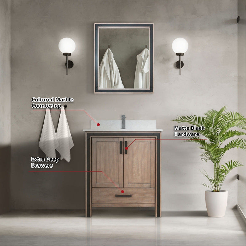 Ziva 30" x 22" Single Bath Vanity - Backyard Provider