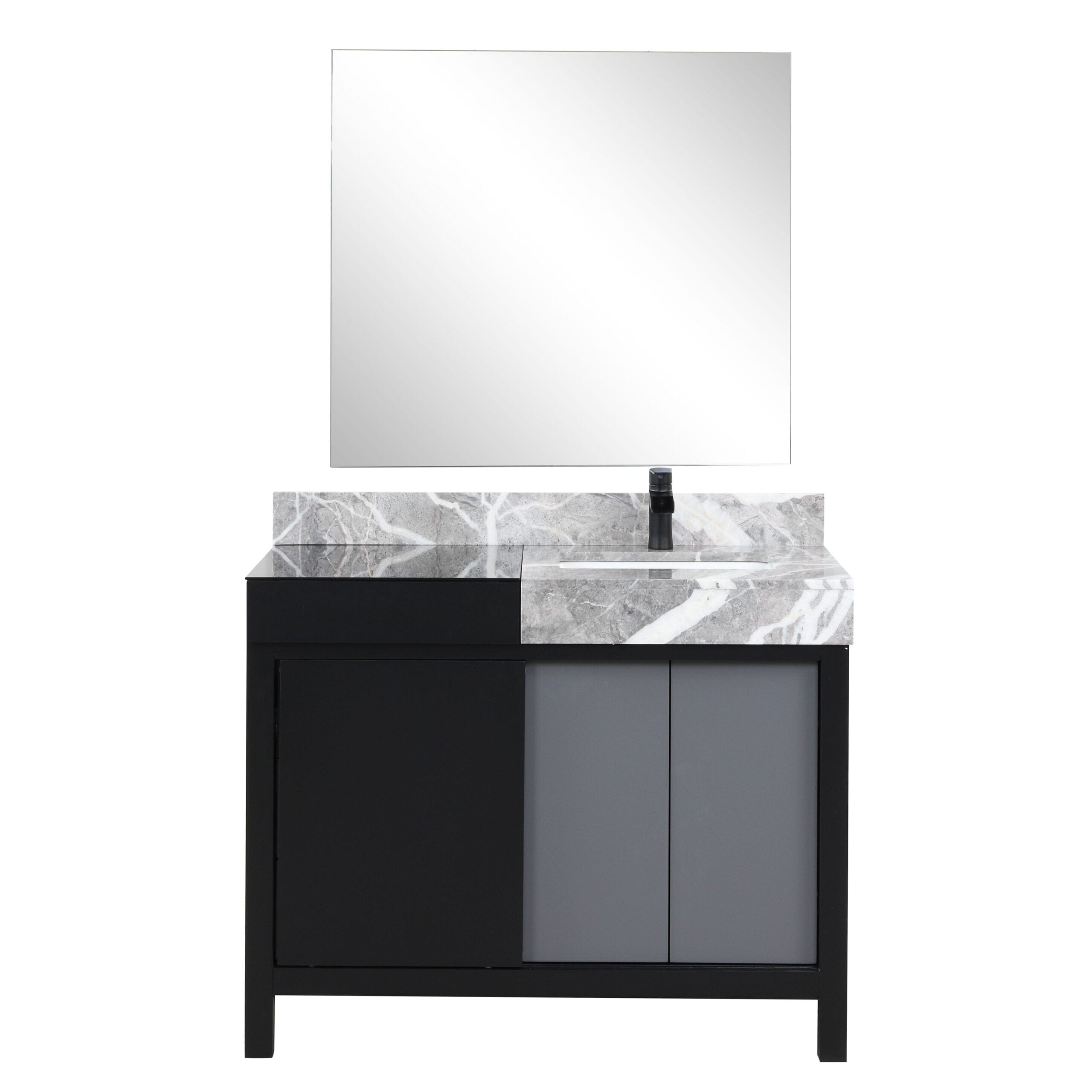 Zilara 42" Black and Grey Vanity - Backyard Provider