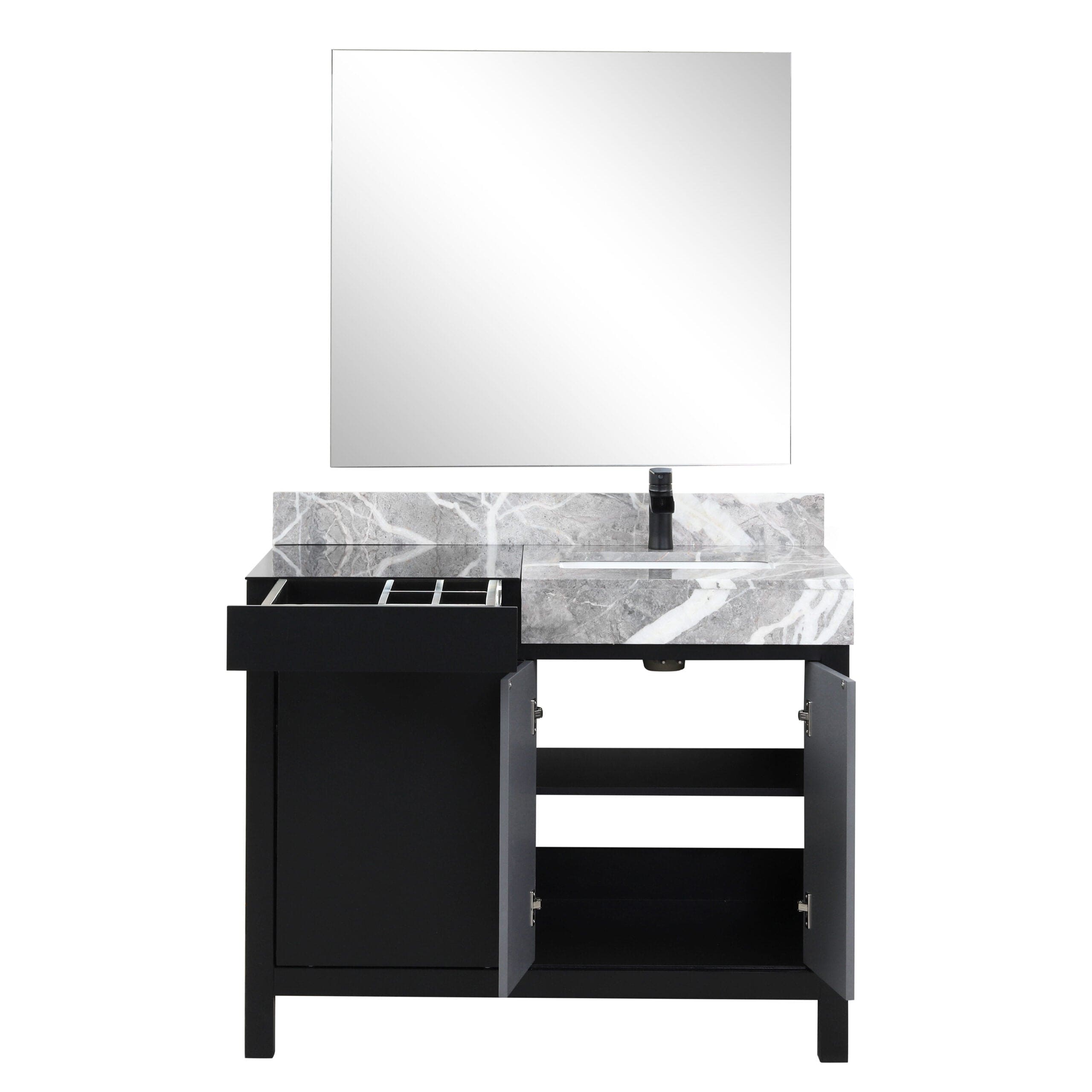 Zilara 42" Black and Grey Vanity - Backyard Provider