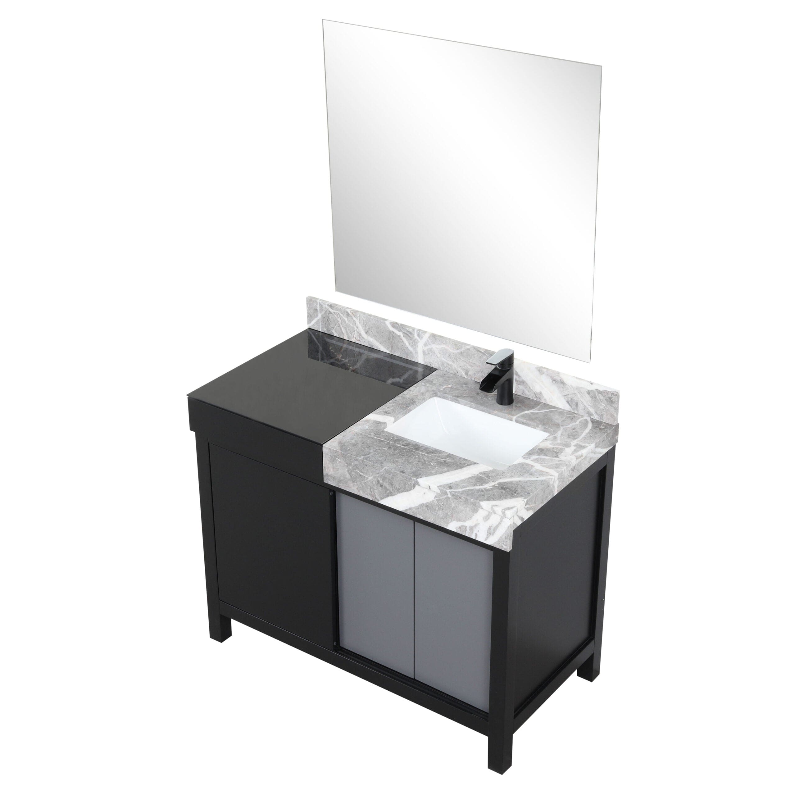 Zilara 42" Black and Grey Vanity - Backyard Provider