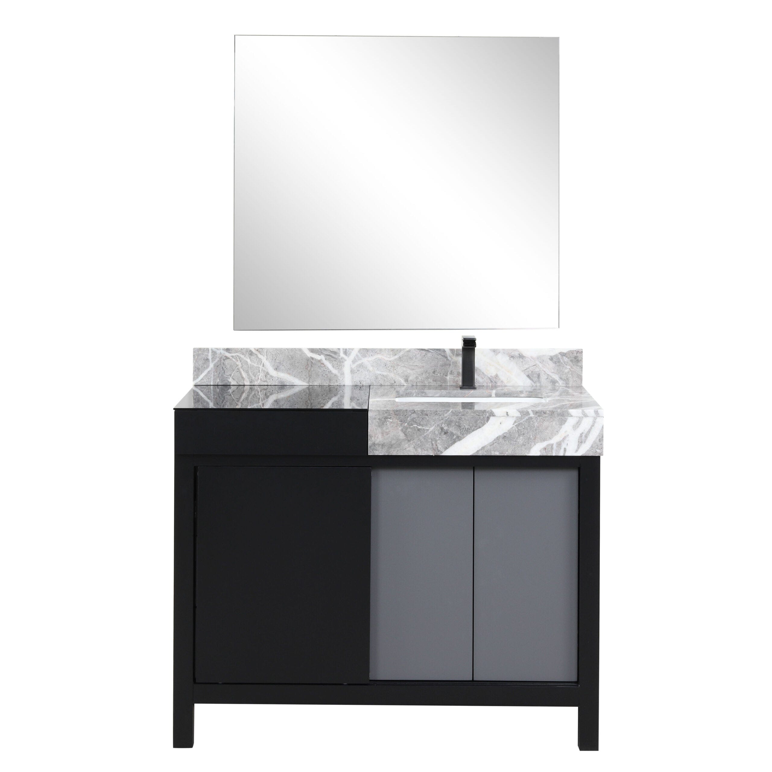 Zilara 42" Black and Grey Vanity - Backyard Provider