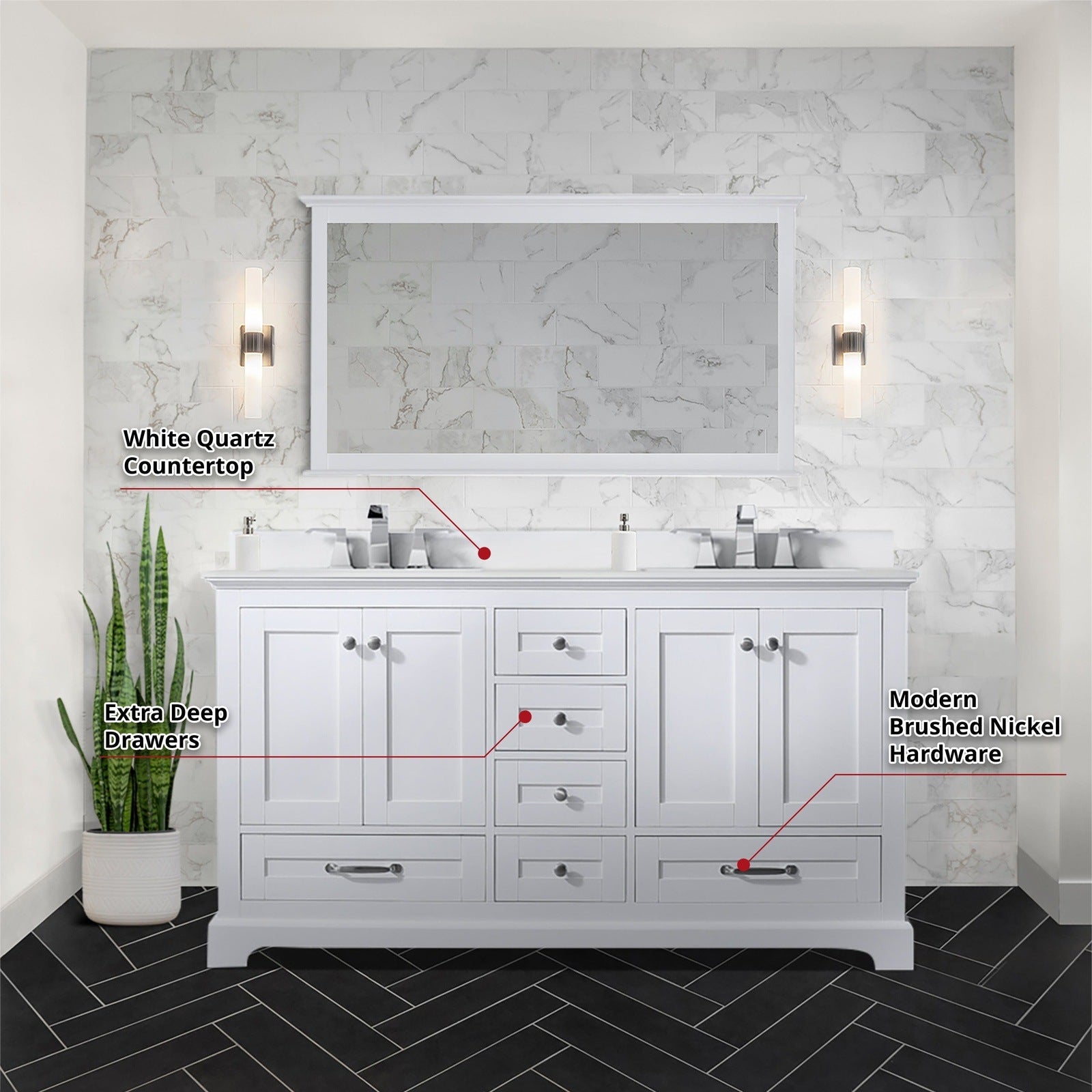 Dukes 60" x 22" Double Bath Vanity - Backyard Provider