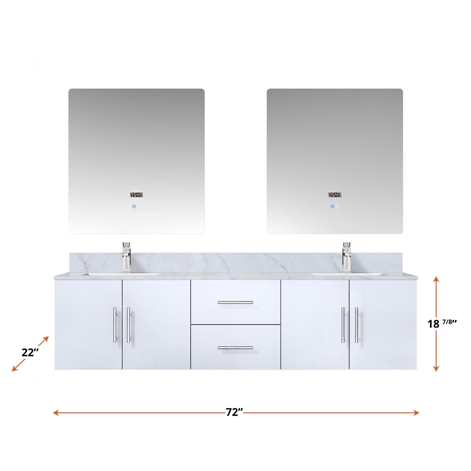 Geneva  72" x 22" Double Bath Vanity - Backyard Provider