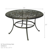 Hanamint Biscayne 54" Round Dining Set with Swivels 5 Piece Set - 504084-31